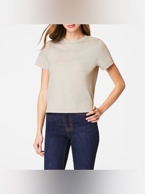 SPANX Cotton Crewneck Tee Size Medium